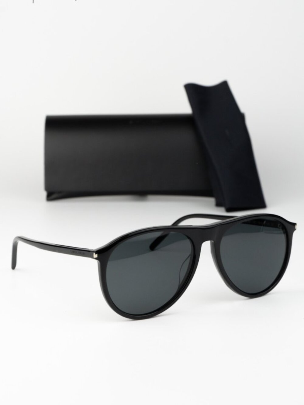 Saint Laurent Women Sunglasses Black Grey Pilot SL667 001 NEW AUTHENTIC